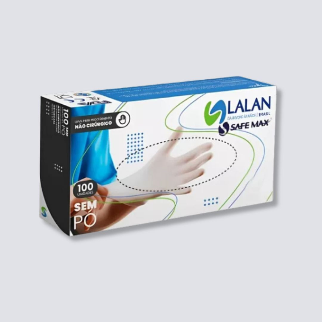 Luva para Procedimento Látex Sem Pó - Safemax 