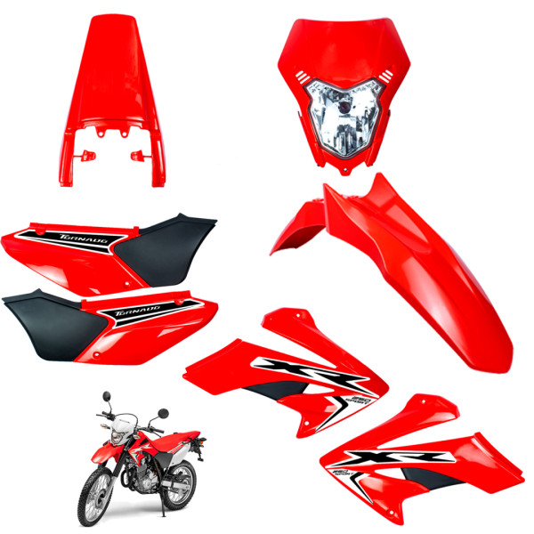 Kit Plástico Carenagem Tornado Xr 250 Com Farol Mod Argentina Réplica Amx