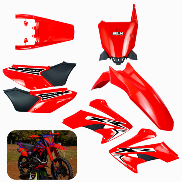 Kit Plástico Carenagem Tornado Xr 250 Com Number Sport Amx