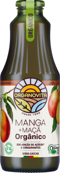 Suco de Manga com Maçã Orgânico Organovita 1L