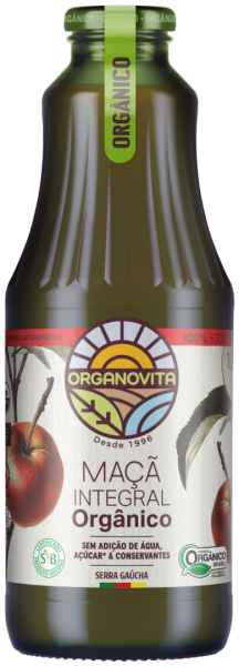 Suco de Maçã Integral Orgânico Organovita 1L