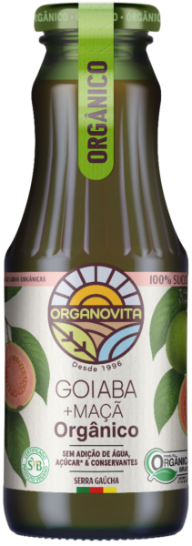 Suco de Goiaba com Maçã Orgânico Organovita 300ml