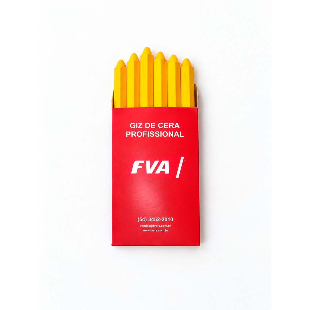 Giz De Cera Amarelo 110 x 12 mm