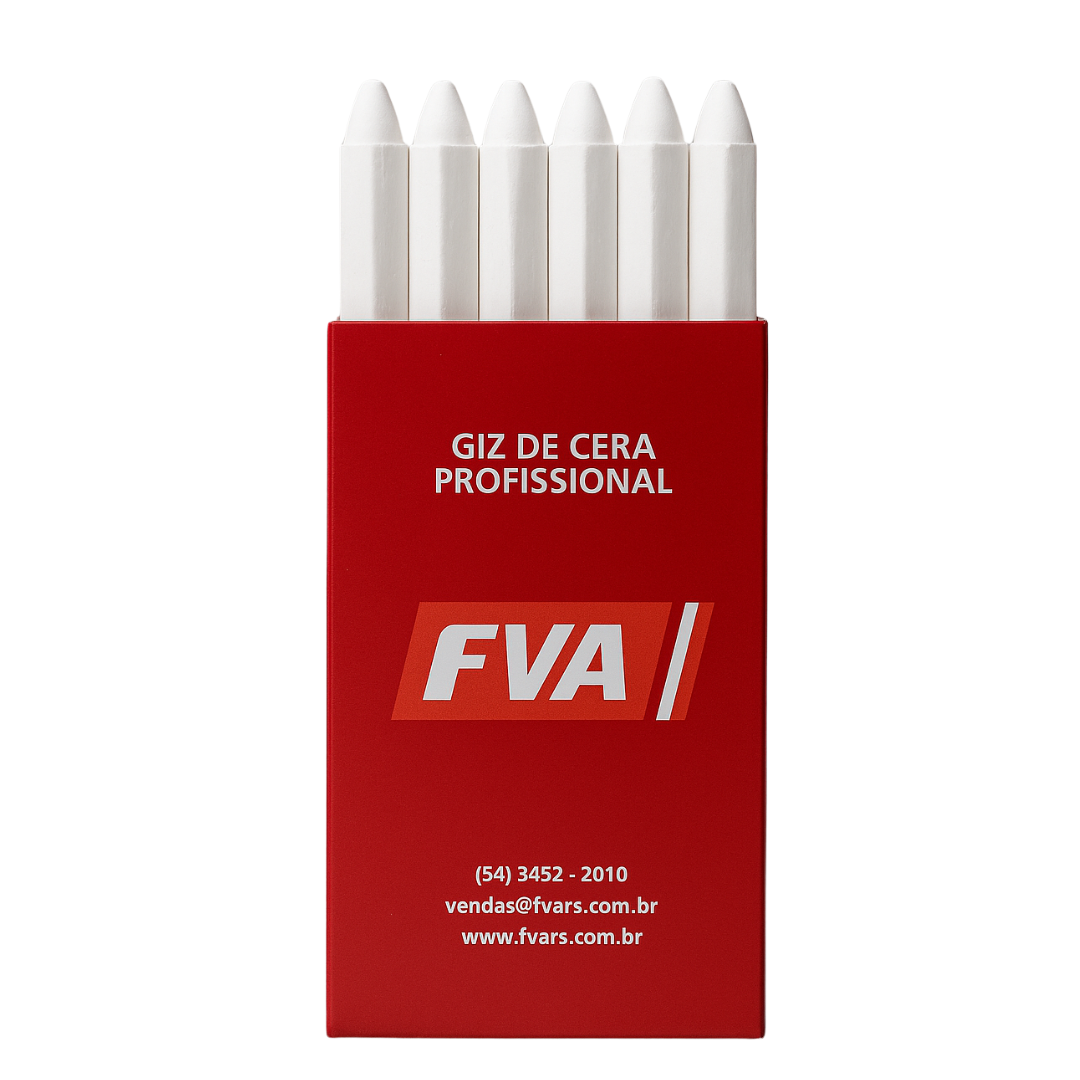 Giz De Cera Branco 110 x 12 mm 