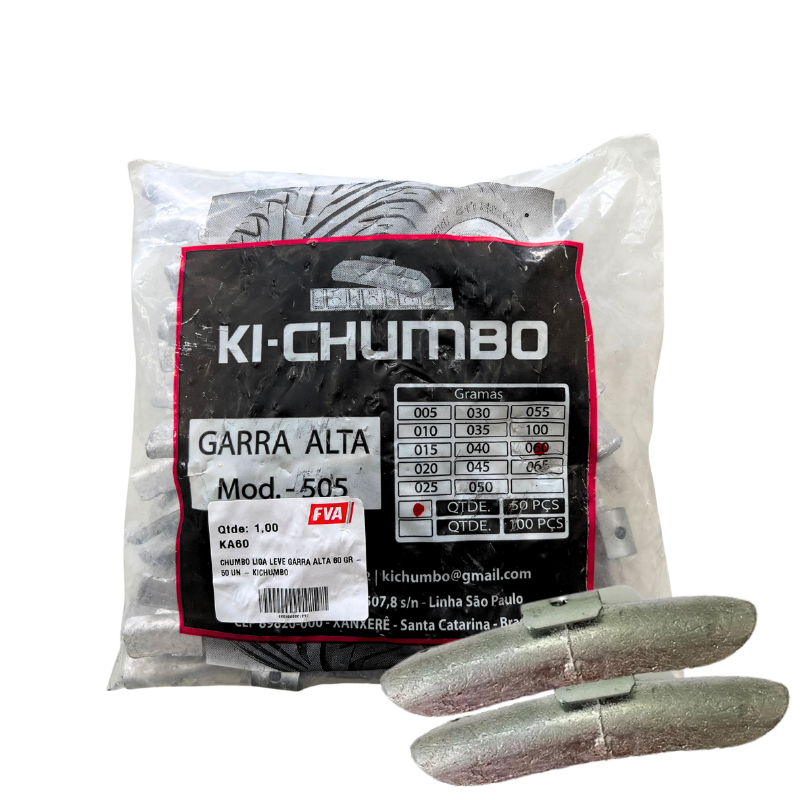 Chumbo Liga Leve Garra Alta 60 GR