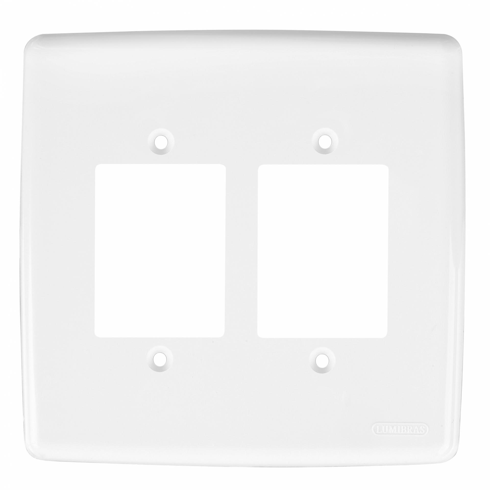 Placa 4x4 para 3 interruptores e 3 interruptores