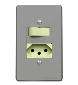 Interruptor simples/paralelo fosf. c/placa