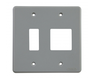 Placa 4x4 para 1 interruptor e 2 interruptores